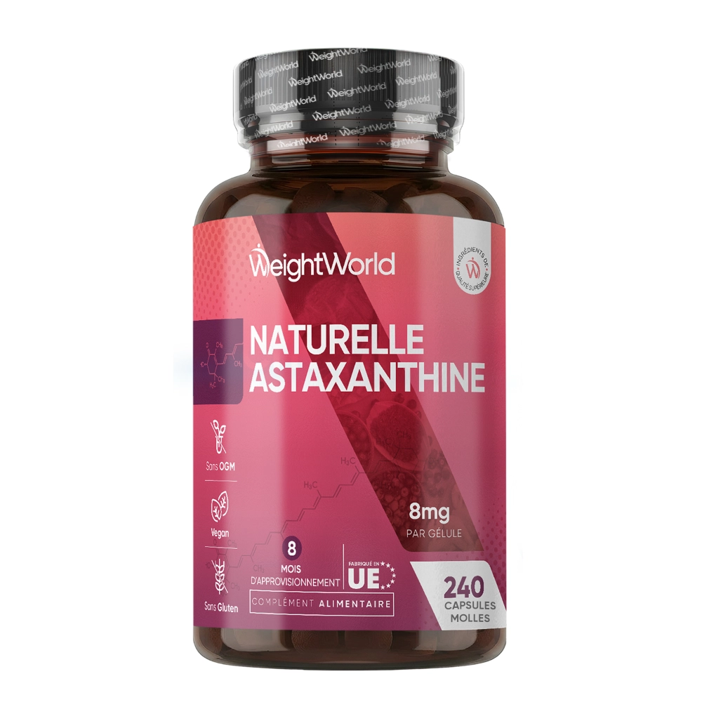 Astaxantina 8 mg 240 Cápsulas Blandas - Antioxidante Natural que Fortalece el Sistema Inmune y Apoya las Articulaciones