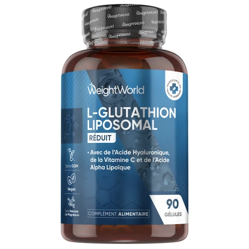 L-Glutatión Complex  90 cápsulas - Con Vitamina C, Ácido Hialurónico y Ácido Alfa Lipoico